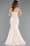 Beige Abendkleid Lang ABU5747