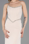 Beige Abendkleid Lang ABU5747