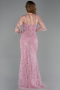 Abendkleid Lang Perlenbesetzt Puder ABU5798