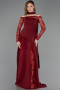 Weinrot Standesamtkleid Lang ABU5662