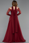 Weinrot Standesamtkleid Lang ABU5662