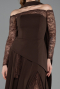 Braun Standesamtkleid Lang ABU5662
