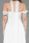 Abendkleid Lang Spitze Weiß ABU5799