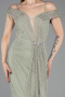 Abendkleid Lang Spitze Minzgrün ABU5841