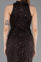 Dunkelbraun Abendkleid Lang ABU4791