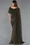 Standesamtkleid Lang Perlenbesetzt Khaki ABU5816