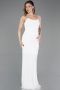 Abendkleid Lang Spitze Weiß ABU5817