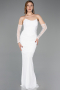 Abendkleid Lang Spitze Weiß ABU5817