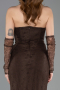 Abendkleid Lang Spitze Braun ABU5817