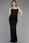 Abendkleid Lang Spitze Schwarz ABU5817