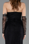 Abendkleid Lang Spitze Schwarz ABU5817