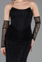 Abendkleid Lang Spitze Schwarz ABU5817