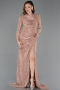 Abendkleid Lang Spitze Kupfer ABU5771