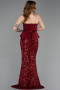 Weinrot Abendkleid Lang ABU5654