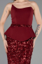 Weinrot Abendkleid Lang ABU5654