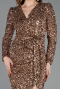 Partykleid Midi Schuppig Kupfer ABK2543