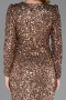 Partykleid Midi Schuppig Kupfer ABK2543