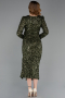 Partykleid Midi Schuppig Khaki ABK2543