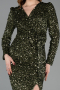 Partykleid Midi Schuppig Khaki ABK2543