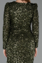 Partykleid Midi Schuppig Khaki ABK2543
