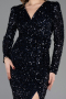 Partykleid Midi Schuppig Marineblau ABK2543