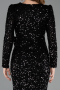Partykleid Midi Schuppig Schwarz ABK2543