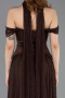 Abendkleid Lang Spitze Braun ABU5799