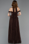 Abendkleid Lang Spitze Braun ABU5799