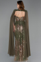 Abendkleid Lang Schuppig Khaki ABU5828