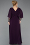 Abendgarderobe in Großen Größen Lang Chiffon Violette ABU5850