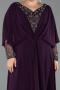Abendgarderobe in Großen Größen Lang Chiffon Violette ABU5850