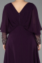 Abendgarderobe in Großen Größen Lang Chiffon Violette ABU5850