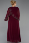 Abendkleid in Übergröße Lang Chiffon Pflaume ABU5852