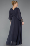 Kleider in Großen Größen Lang Chiffon Anthrazit ABU5860