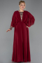 Kleider in Großen Größen Lang Chiffon Weinrot ABU5860