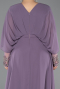 Kleider in Großen Größen Lang Chiffon Lila ABU5860