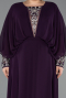 Kleider in Großen Größen Lang Chiffon Pflaume ABU5860