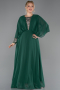 Kleider in Großen Größen Lang Chiffon Smaragdgrün ABU5860
