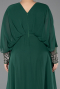 Kleider in Großen Größen Lang Chiffon Smaragdgrün ABU5860
