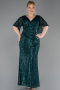 Abendkleid in Übergröße Lang Smaragdgrün ABU5837