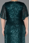Abendkleid in Übergröße Lang Smaragdgrün ABU5837