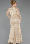 Abendkleid in Übergröße Lang Schuppig Gold ABU5871