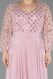 Abendkleid in Übergröße Lang Chiffon Puder ABU5875