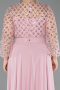 Abendkleid in Übergröße Lang Chiffon Puder ABU5875