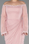 Abendkleid in Übergröße Lang Spitze Puder ABU5880