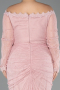 Abendkleid in Übergröße Lang Spitze Puder ABU5880