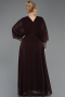 Kleider in Großen Größen Lang Chiffon Braun ABU5860