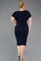 Abendkleid in Übergröße Midi Marineblau ABK2535
