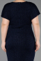 Abendkleid in Übergröße Midi Marineblau ABK2535