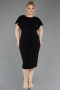Abendkleid in Übergröße Midi Schwarz ABK2535